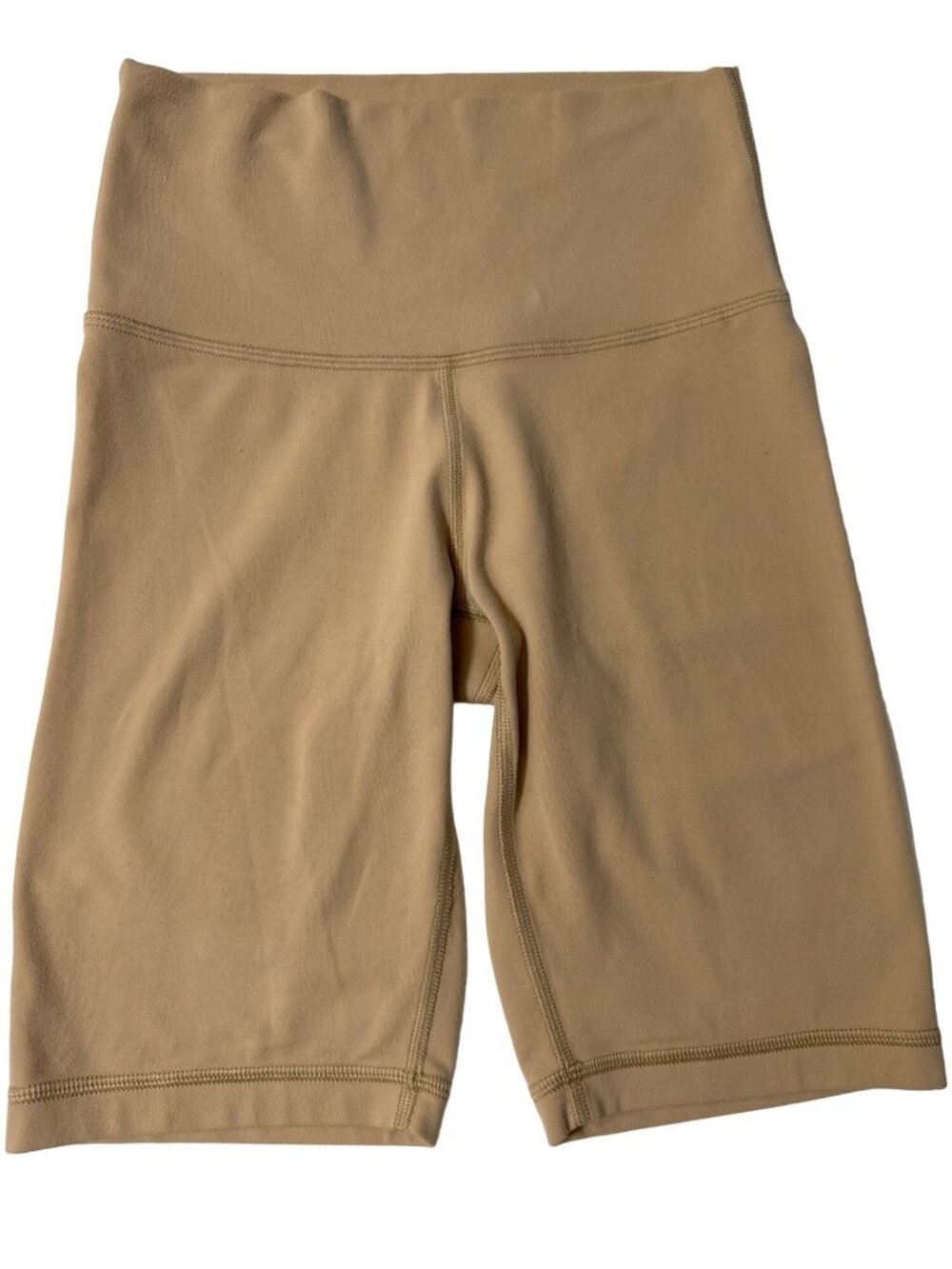 TNA Aritzia High Waist Biker Shorts Nylon Tan 9” Inch Size XS Athletic Biking - Picture 3 of 10